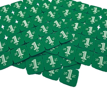 CombiCraft breekmunten van gerecycled plastic in het groen - 1000 breekmunten