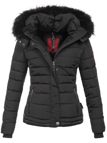 Navahoo Dames Winterjas Chloe – Getailleerd Met Afneembare Capuchon & Elegant Bont