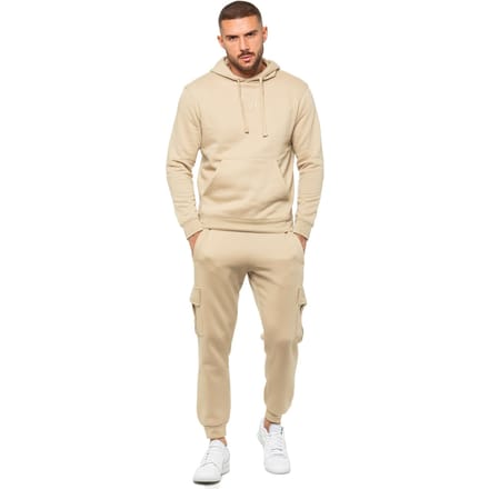 Enzo | Heren Pullover Hoodie Tracksuit Set - Stone