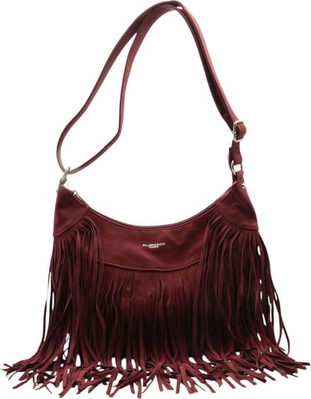 Flora&Co - Handtas - Suede look - bordeaux - rood
