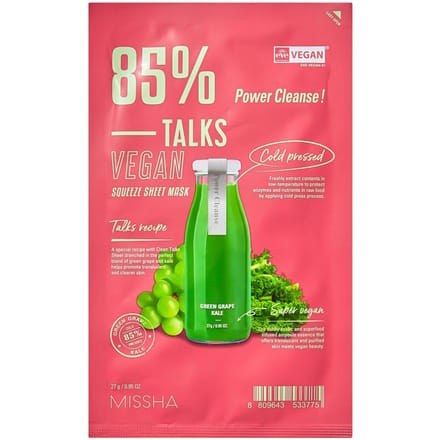 MISSHA - Talks Vegan Squeeze Sheet Mask - 7 Types Power Cleanse