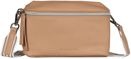TOM TAILOR schoudertas Orla Stripe Belt Bag Camel Lichtbruin