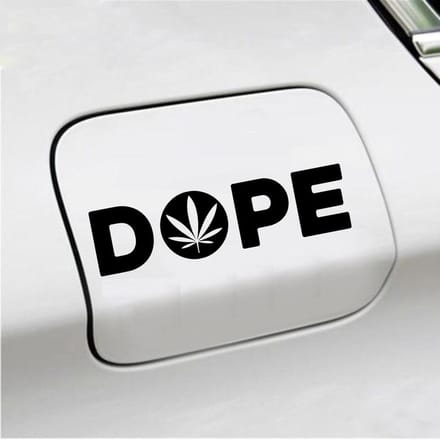 Bumpersticker - Dope - 4,5 X 17 - Zwart