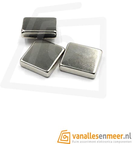 Blokmagneet 10x10x2mm Neodymium 10-stuks