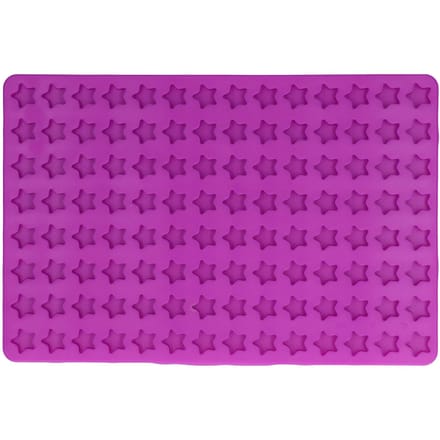 Hondenkoekjesvormen 112 Gaten Vijfpuntige Ster Siliconen Koekjesvormen voor DIY Chocolade Snoep purple