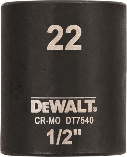 DeWALT DT7540 Krachtdop 1/2 kort | 22mm