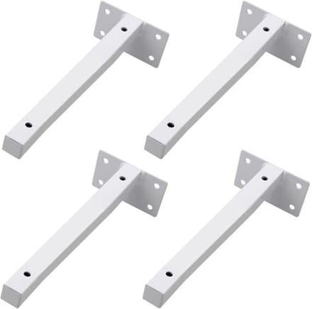 Plankbeugels - Steunen - Planken Ophangen - Verborgen Montage - 4 Stuks - Wit