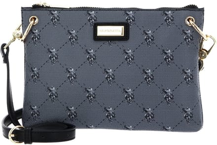 U.S. POLO ASSN. Schoudertas Hampton Flat Crossbody Bag Black Zwart