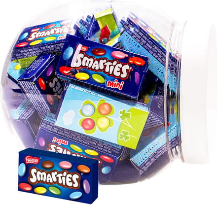 Smarties chocolade - kleurrijke chocoladesnoepjes in cookie jar - 375g