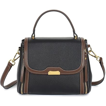 Nouveau Sac Tendance en Cuir Véritable pour Femmes Sac Bandoulière Sac à Épaule Sac à Main pour Femmes Grande Capacité Haut de Gamme Mode black