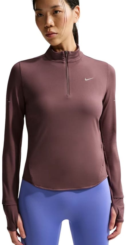 Nike Swift Dri-Fit Half Zip UV Sportshirt dames Bordeaux S/36