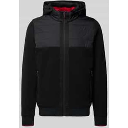 Regular fit sweatjack met gevoerde opstaande kraag