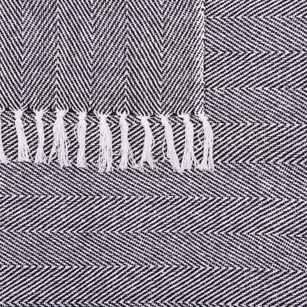 TANGIER - Plaid - Zwart - 130 x 160 cm - Katoen