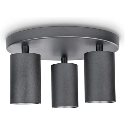 Wand- en plafondlamp Vito zwart