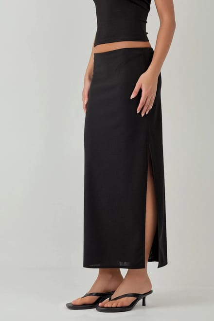 Lage Taille Maxi Rok