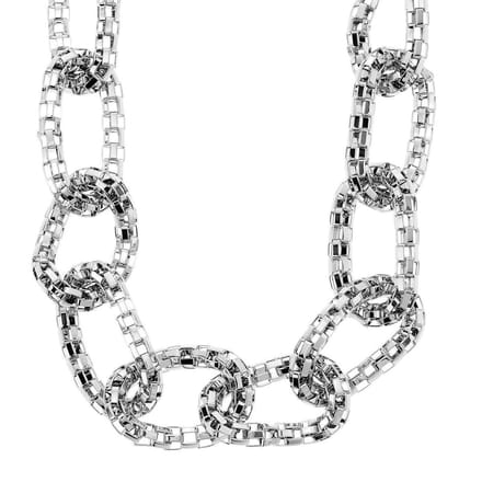 Behave - Zilverkleurige schakelketting - 51 cm
