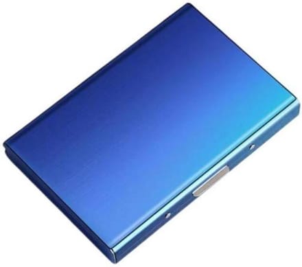 Pasjeshouder - Mapje voor Pasjes - RFID beveiliging - Aluminium - Blauw