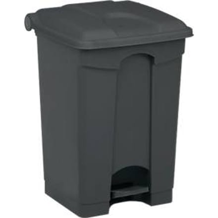 Pedaalemmer van polyetheen 45 l, grijs