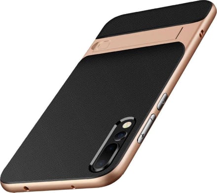 Huawei P20 Pro Backcover | Goud | Shockproof | met Kickstand
