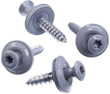 Spenglerschroef - Dak schroef - Dakbedekking bevestigen - EPDM afdichtring - 4.5 x 25 mm - Steengrijs