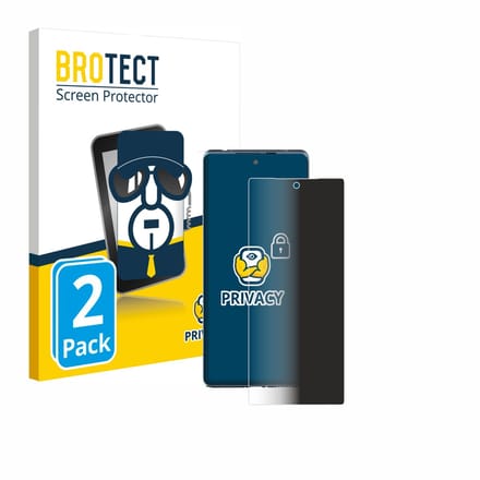 BROTECT - privacy screenprotector voor HTC U24 Pro - Folie Beschermfolie Blauwlichtfilter 2 Stuks