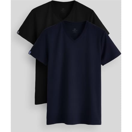 Heren Katoen Elastaan V-Hals T-Shirt