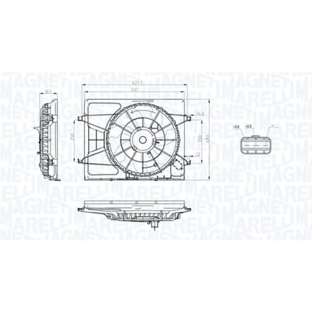 Koelventilatorwiel, motorkoeling MAGNETI MARELLI 069422796010