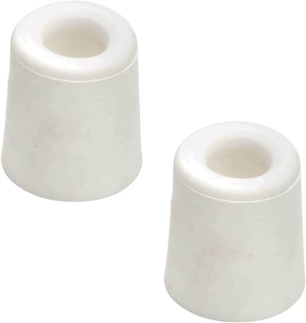 Benson Deurbuffers / deurstoppers rubbers - 2x - wit - 30 x 30 mm - met schroefbevestiging