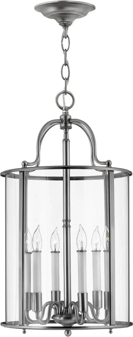 Hinkley LED Hanglamp Gentry | 6X E14 Max 60W | Dimbaar | Pewter