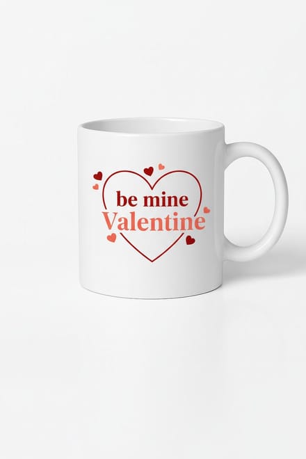 Witte Mok met 'Be Mine Valentine' Hart Design - Perfect Valentijn Cadeau
