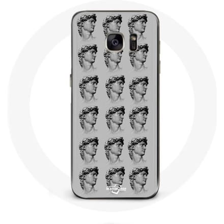 Samsung Galaxy S7 hoesje Standbeeld grijze achtergrond grijs