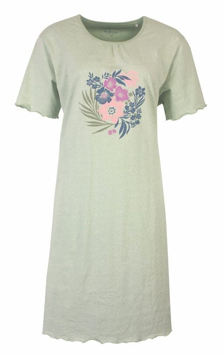 Tenderness Dames Nachthemd - Slaapkleedje - Licht Groen - Maat L