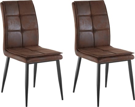 Lima-Stoel - 2 Pack - Bruin Microvezel