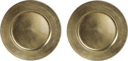 Othmar Decorations Diner onderborden - 8x - goud - 33 cm - kunststof