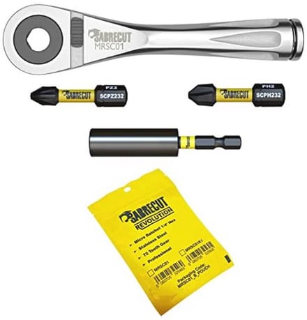 Professionele 4-delige Mini Micro Ratchet Set met Slagbits en Magnetische Bithouder