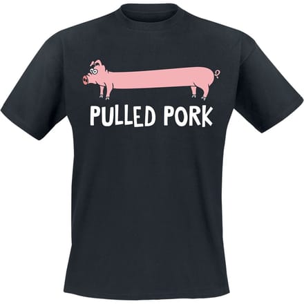 Tierisch - Fun T-shirt - Pulled Pork - M tot 3XL - voor Mannen - zwart