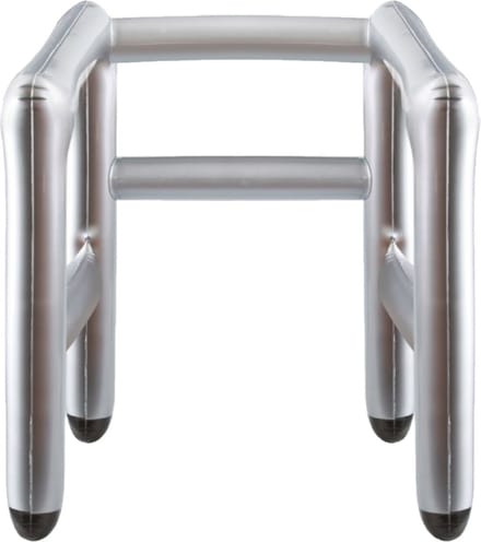 Kruger looprek - opblaasbaar - zilver - 80 cm - Abraham/Sara - tuinpop pensioen feestartikel
