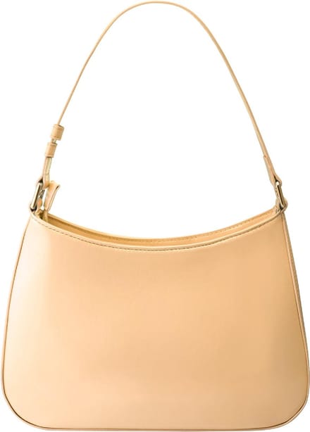 Handtas met laklook Beige PU