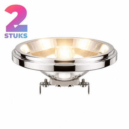 2x Reflector Halogeenlamp G53 - 75W - Warm Wit Licht (3000K) - 850 lm - 4 jaar - Dimbaar