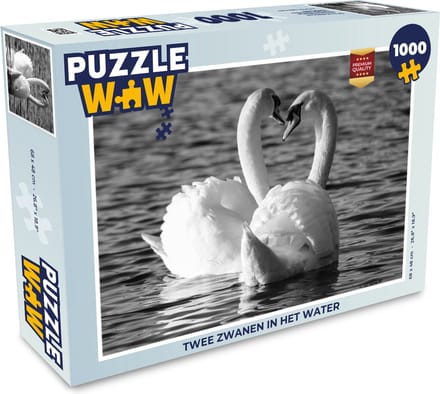 Puzzel Twee zwanen in het water - Legpuzzel - Puzzel 1000 stukjes volwassenen
