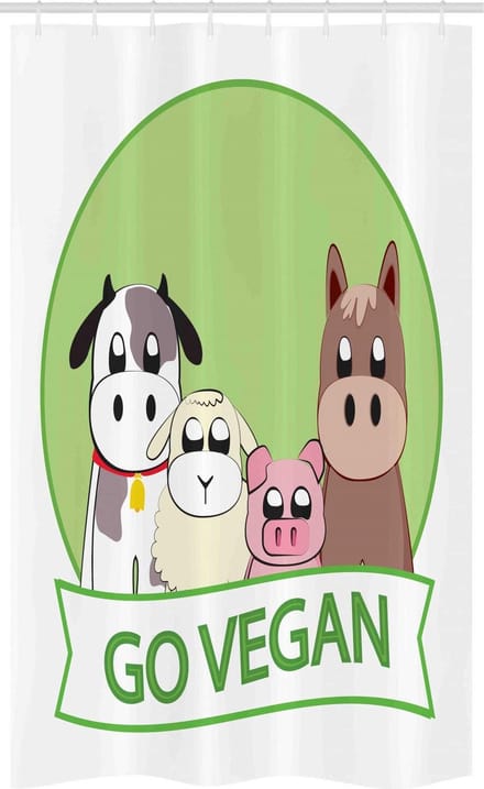 ABAKUHAUS Douchescherm – Vegetarische Dieren – 120x180 cm – Multicolor
