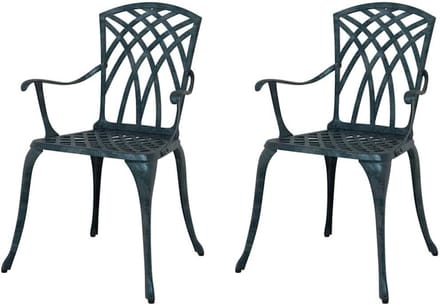 Tuinstoel - Terrasstoel buiten - Buiten zitten - Aluminium frame - 53 x 51 x 885 cm - Groen