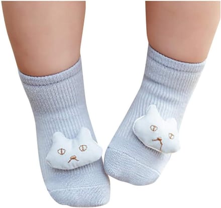 Babysokjes - Antislip Sokken - Dagelijks Gebruik - Ademend Cartoon Design - Set van 3 - Multicolor
