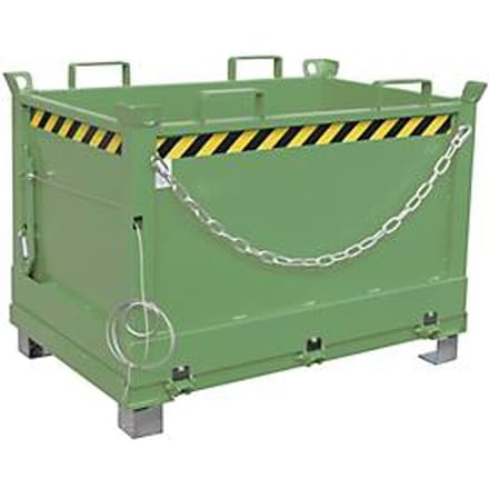 Bodemklepcontainer FB 500, L 800 x B 1200 x H 860 mm, groen