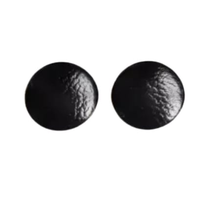 Magneet oorbellen Leer zwart 10 mm