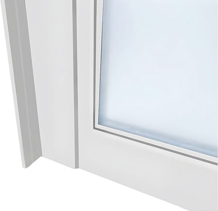 Vente-unique Glazen binnenraam in aluminium met witte poedercoating - 180 x 130 cm (B x H) - BAYVIEW