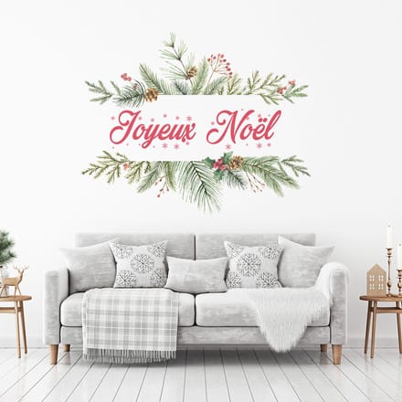 Kerstboomtaksticker - Kerststickers - Feestelijke decoraties - 90x110cm