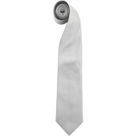 Premier Herenmode "Kleuren" Work Clip On Tie (Pakket van 2) (Zilver)