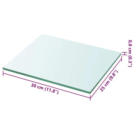 vidaXL - Wandschap - transparant - 30x25 - cm - glas