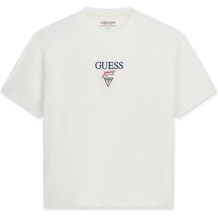 Guess Jeans Baker Logo T-shirt Met Korte Mouwen Wit 2XL Man